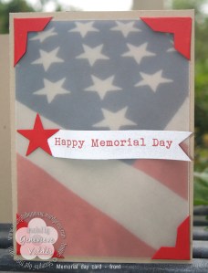Memorial day card front