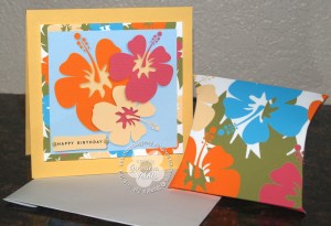 Hibiscus card and favor box