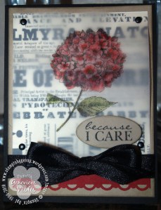 Hydrangea watercolor card