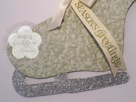 Stampin up skater boot gift card holder