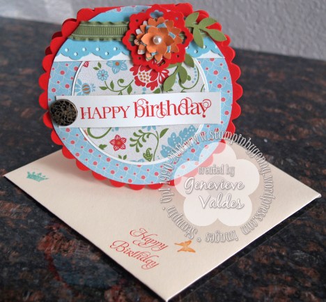 Round Birthday card