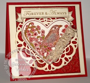 Forever and Always card Stampin Up Valentine Take it to heart card