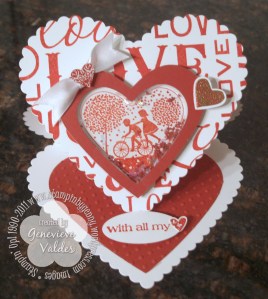 Stampin Up Valentine Easel Shaker Card Valentine Easel Shaker Card