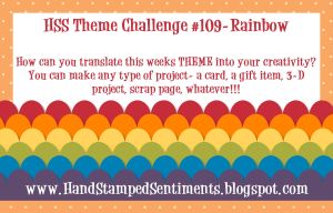 Hand Stamped Sentiments Rainbow challenge Hand Stamped Sentiments Stampin Up Rainbow Challenge