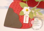 Chocolate dipped Strawberry heart tag