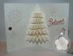 White Christmas tree card