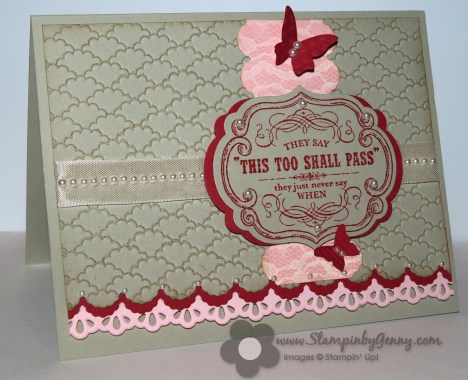 Stampin' Up! edgelits and framelits card