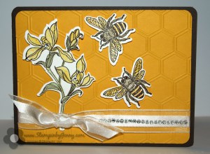 Stampin' Up!  Honey bee Honey Comb card