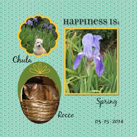 My Digital Studio 8" x 8" spring pets page