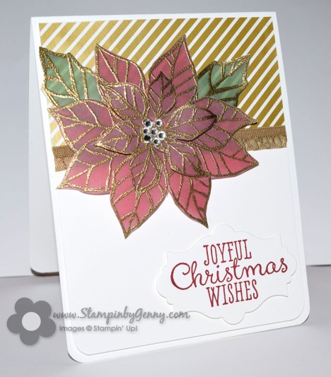 Joyful Christmas poinsettia card