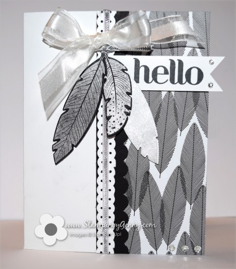 Stampin' Up! Fine Feathers Hello card