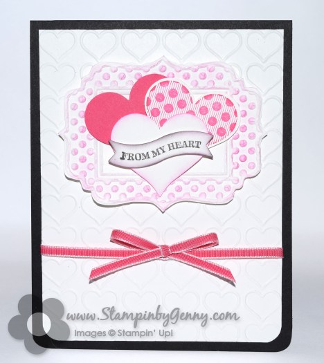Stampin Up Valentine from the Heart card