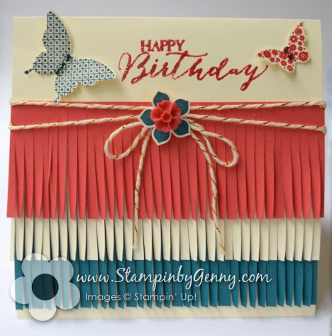 Stampin Up Birthday Basics Fringe Card