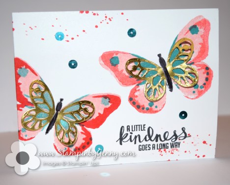 Stampin Up Watercolor Wings card