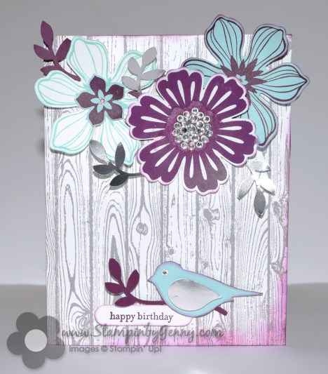 Stampin Up  Birthday Flower card