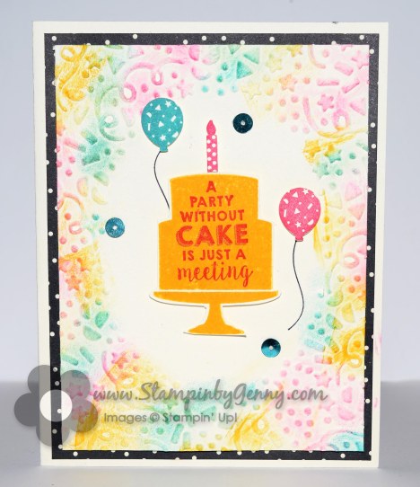 Stampin Up Party Wishes Birthday card