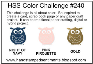 Image of 3 owls in different colors - Night of Navy, Pink Pirouette and Gold