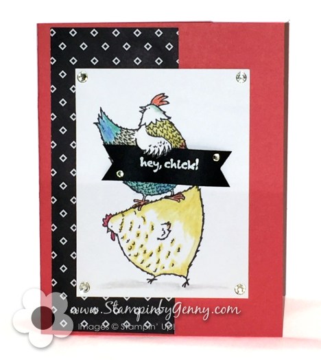 Stampin Up Hey Chcik card
