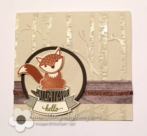 Stampin up Foxy Friends Hello card