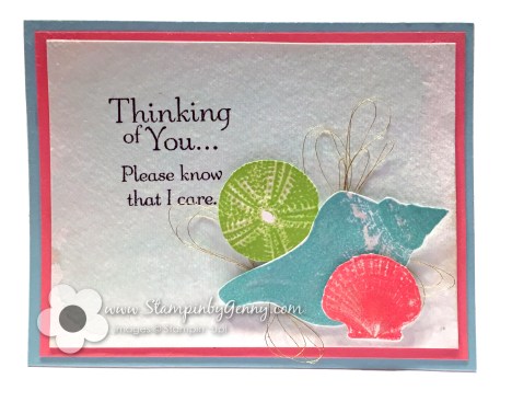 Stampin Up So Many Shells Sympathy card