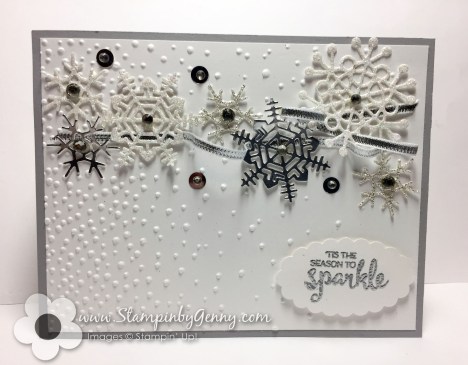 Stampin Up Seasonal Layers Snowflake Christmas card