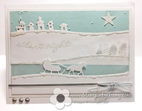 stampin up sleigh ride edgelits and jinlgle all the way bundle card