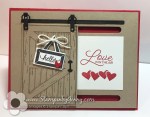 Stampin Up Barn Door Valentine&nbsp;card