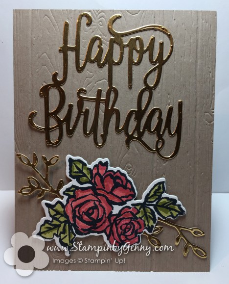 Stampin up Petal Palette birthday card
