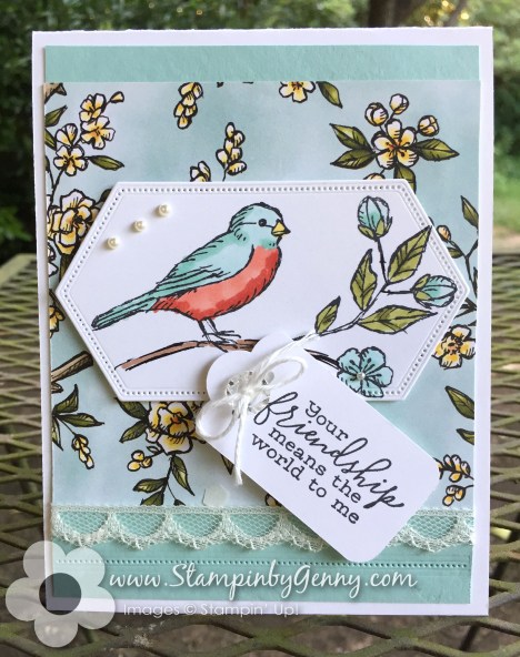 Stampin Up Free as a bird friendship card