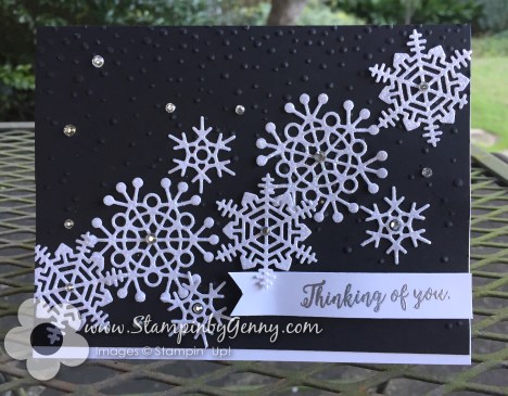 Stampin Up Colorful Seasons Thinking of You Snowflake card