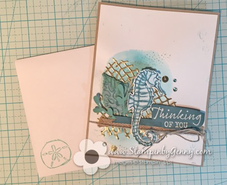 Stampin up Seaside Notions Thinking of you card