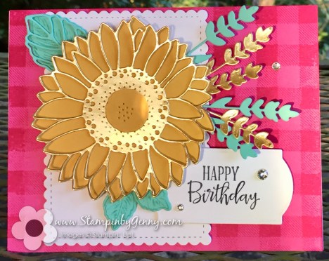 Stampin up Celebrate Sunflowers Birthday card