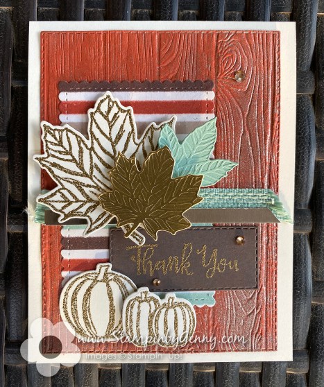 Stampin Up Gather Together Fall Thank you card