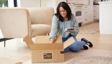 customer joined and opening product box